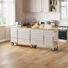 72 Inch Mobile Tool Chest Tool Storage Cabinet with 15 Drawers