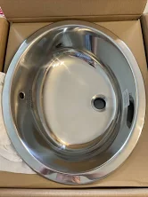 Decolav Simply Stainless Drop-in Bathroom Sink in Stainless Steel 524049