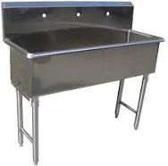 Custom Made Commercial Hand Sink Stainless Steel 4 Feet Wide | Bakedeco