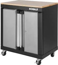 Kobalt Steel Freestanding Garage Cabinet in Silver