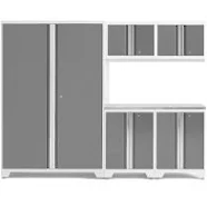 NewAge Bold Series 6 Piece Cabinet Set with Base, Wall Cabinets and 48 in. RTA Locker