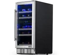 Whynter Elite Spectrum Lightshow 54 Bottle Stainless Steel 24 inch Built-in Wine Refrigerator BWR-545XS