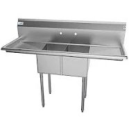 Koolmore 2 Compartment Stainless Steel Nsf Commercial Kitchen Prep & Utility Sink SB121610-16B3