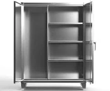 Stainless Steel Janitorial Cabinet With 3 Shelves 24 in. D X 66 in. H