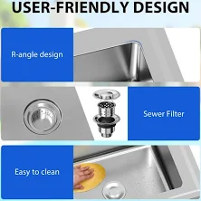 304 Stainless Steel Utility Sink With Workbench babevy