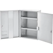 Global Industrial 436951SS Stainless Steel Narcotics Cabinet W/Double Door/Double Lock
