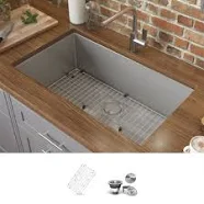 Ruvati 32-inch Undermount 16 Gauge Rounded Corners Kitchen Sink Stainless Steel Single Bowl RVH7400