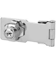 Zerodis Keyed Hasp Lock, Stainless Steel Clasp Keyed Hasp Latch Lock, Locking Hasp For Small Doors Drawer Cabinet Household Tool 5.6*1.6Inch, Size: