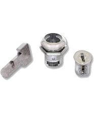 Hudson Lock Metal Desk Drawer Lock KA 202, Stainless Steel Appearance