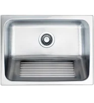 Sink Depot 24 inch Stainless Steel Dualmount Single Bowl Utility Laundry Sink