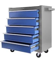 YSJZYBF 5 Drawers Rolling Tool Chest with Wheels Tool Box Organizer with Large Storage Cabinet Removable Portable Tool Cabinet with Locking System