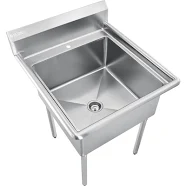 Nexel Global Industrial Stainless Steel Utility Sink W/8