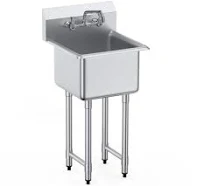 Cooler Depot 77 in. Stainless Steel 3-Compartments Commercial Sink
