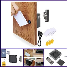 Tokatuker Invisible Cabinet Lock, Hidden NFC Lock DIY RFID Latch with USB Cable Power for Wooden Drawer Liquor Cabinet Open and Close Pantry Secret