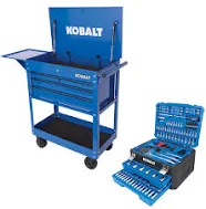 Kobalt 4-Drawer Steel Rolling Tool Cabinet and 277 Piece Mechanics Tool Set