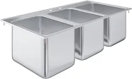 Stainless Steel Drop Sink - 3 Compartment Drop In Sink 10