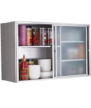 Metallic Stainless Steel Cabinet Box Wall Unit, 35