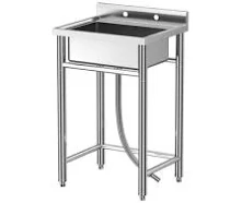 Stainless Steel Utility Sink,Commercial Kitchen Sink,Free Standing Single Bowl,Designed for Restaurant,Workshop and Laundry,28*24*40inch