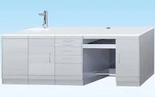 Stainless Steel Combine Cabinet with GZ001C+GZ061B+GD050B+GZ03 Single Medical Dental cabinet,2490*500*850mm